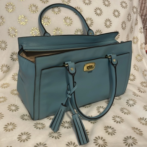 Coach legacy Chelsea Satchel. Beautiful Robins Egg Blue. No tags, NO issues. - Picture 2 of 3